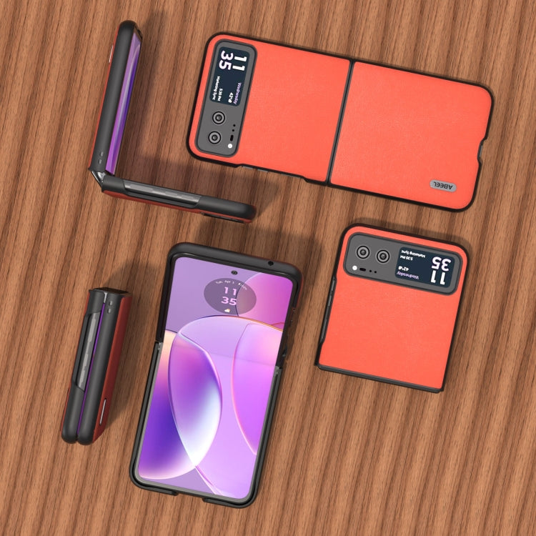 For Motorola Razr 40 ABEEL Haze Texture PU Phone Case(Red) - free shipping - PMC TechLife - Order now!