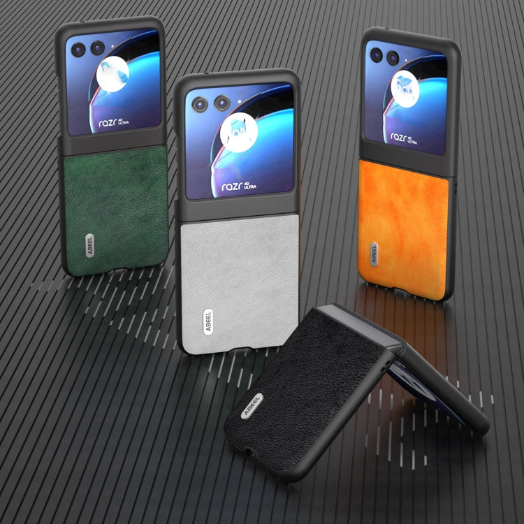 For Motorola Razr 40 Ultra ABEEL Dual Color Lichi Texture PU Phone Case(Black) - free shipping - PMC TechLife - Order now!