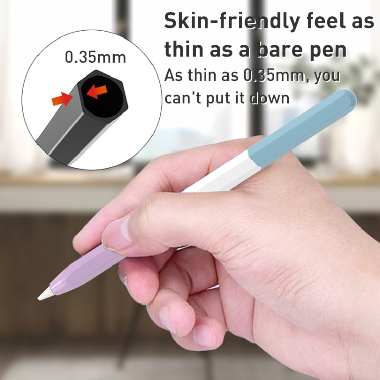 For Apple Pencil 2 LOVE MEI Rainbow Liquid Silicone Protective Pen Case(Yellow) - Pencil Accessories by LOVE MEI | Online Shopping South Africa | PMC TechLife