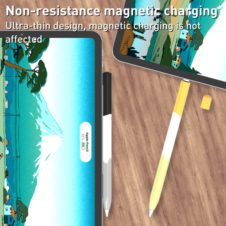 For Apple Pencil 2 LOVE MEI Rainbow Liquid Silicone Protective Pen Case(Purple) - Pencil Accessories by LOVE MEI | Online Shopping South Africa | PMC TechLife