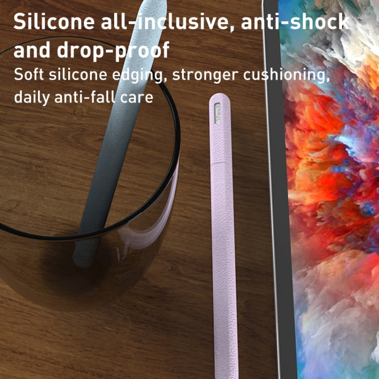 For Apple Pencil 1 LOVE MEI Frosted Leather Texture Silicone Protective Pen Case(Black) - free shipping - PMC TechLife - Order now!