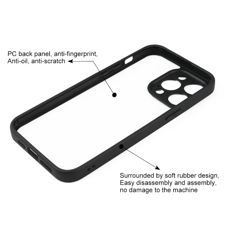 For iPhone 14 Pro Max Frosted TPU + Transparent PC Phone Case(Black) - iPhone 14 Pro Max Cases by PMC TechLife | Online Shopping South Africa | PMC TechLife | Buy Now Pay Later Mobicred