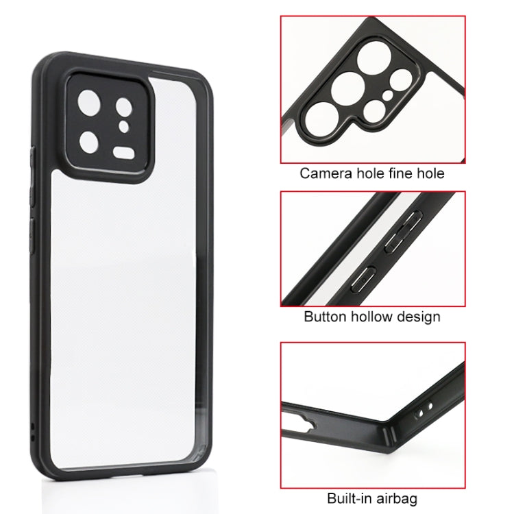 For Xiaomi 13 Frosted TPU + Transparent PC Phone Case(Black) - free shipping - PMC TechLife - Order now!