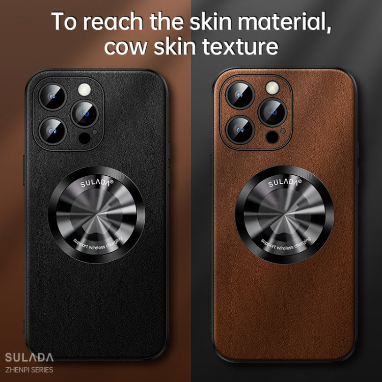 For iPhone 12 Pro Max SULADA Microfiber Leather MagSafe Magnetic Phone Case(Brown) - iPhone 12 Pro Max Cases by SULADA | Online Shopping South Africa | PMC TechLife