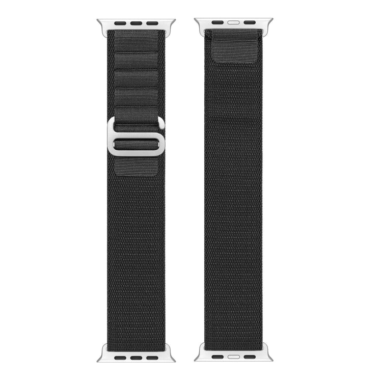 For Apple Watch Series 8 45mm  DUX DUCIS GS Series Nylon Loop Watch Band(Black) - Watch Bands by DUX DUCIS | Online Shopping South Africa | PMC TechLife | Buy Now Pay Later Mobicred