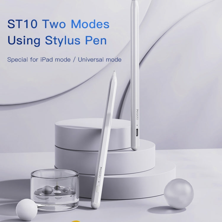 Yesido ST10 Dual Mode Active Magnetic Capacitive Stylus(White) - Stylus Pen by Yesido | Online Shopping South Africa | PMC TechLife | Buy Now Pay Later Mobicred