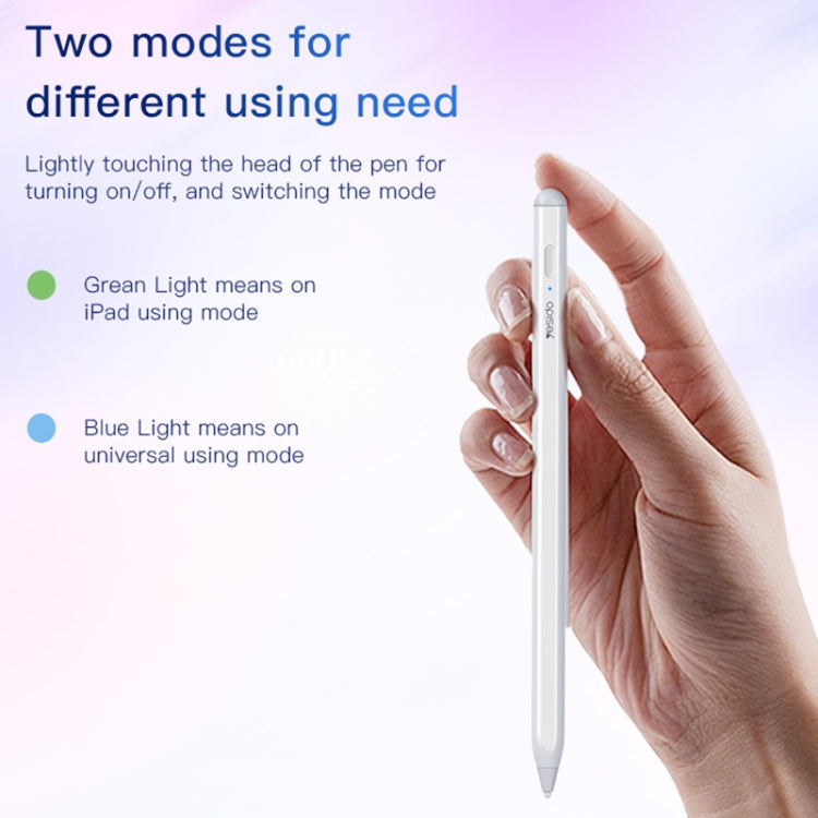 Yesido ST10 Dual Mode Active Magnetic Capacitive Stylus(White) - Stylus Pen by Yesido | Online Shopping South Africa | PMC TechLife | Buy Now Pay Later Mobicred