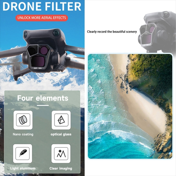 For DJI Mavic 3 Pro JSR KH Series Drone Lens Filter, Filter:Streak Drawing Blue - Lens Filter by JSR | Online Shopping South Africa | PMC TechLife | Buy Now Pay Later Mobicred