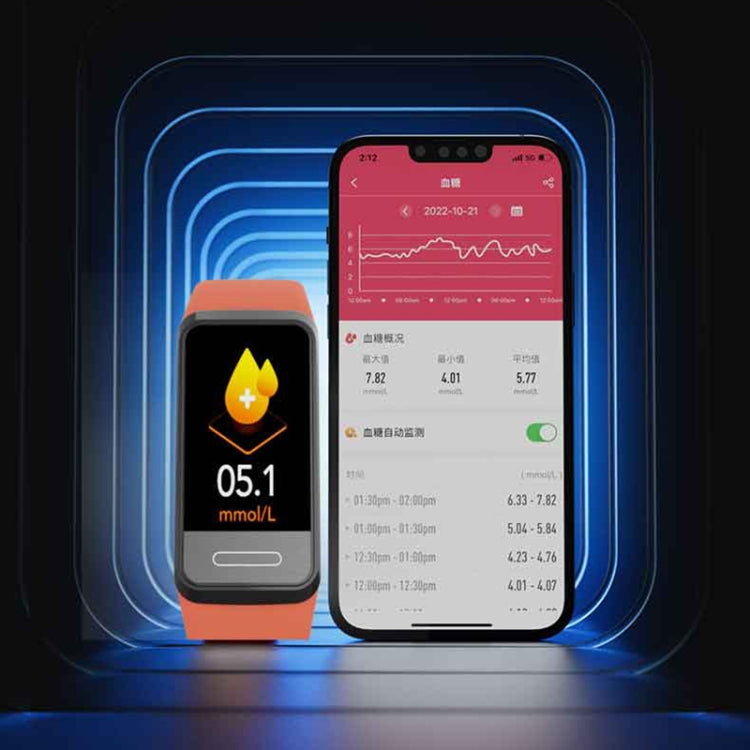 SPOVAN H03 1.14 inch TFT HD Screen Smart Bracelet Supports Blood Glucose Monitoring/Sleep Monitoring(Black) - free shipping - PMC TechLife - Order now!