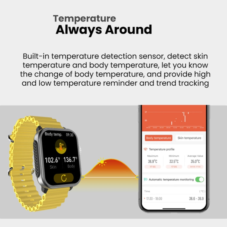 SPOVAN H6 1.83 inch TFT Screen Smart Watch Supports Bluetooth Call/Blood Oxygen Monitoring(Orange) - Smart Watches by SPOVAN | Online Shopping South Africa | PMC TechLife | Buy Now Pay Later Mobicred