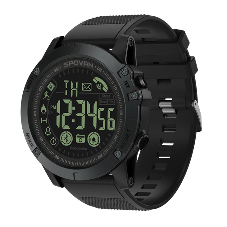 SPOVAN PR1 Outdoor Waterproof Luminous Bluetooth Smart Watch(Black) - free shipping - PMC TechLife - Order now!