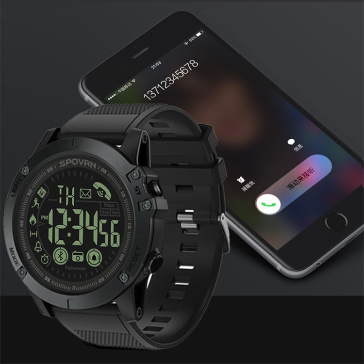 SPOVAN PR1 Outdoor Waterproof Luminous Bluetooth Smart Watch(Blue) - Smart Watches by SPOVAN | Online Shopping South Africa | PMC TechLife | Buy Now Pay Later Mobicred