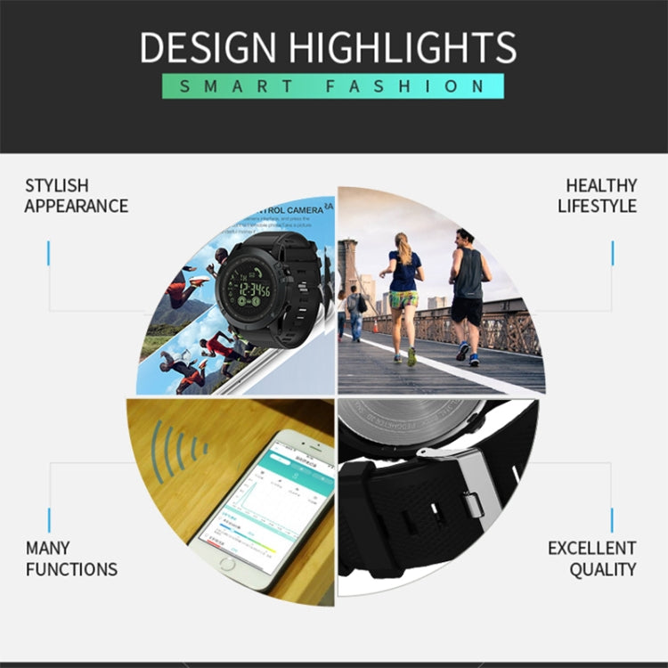 SPOVAN PR1 Outdoor Waterproof Luminous Bluetooth Smart Watch(Black) - free shipping - PMC TechLife - Order now!