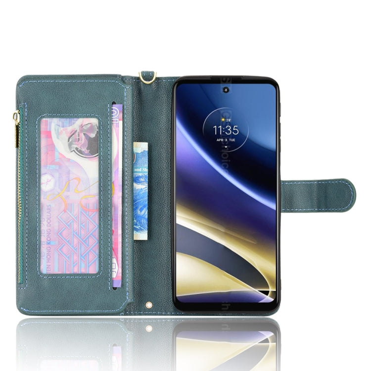 For Motorola Moto G52J 5G Litchi Texture Zipper Leather Phone Case(Green) - free shipping - PMC TechLife - Order now!