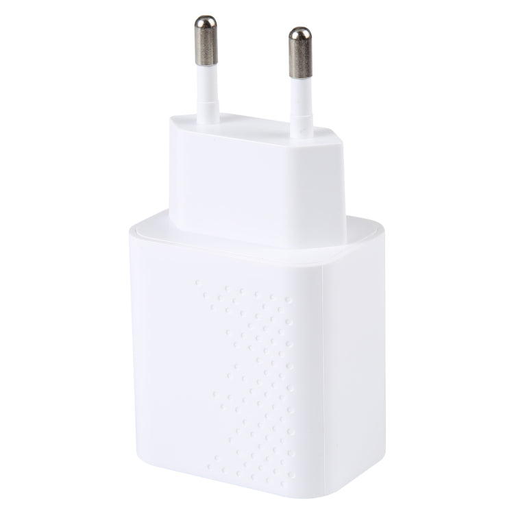 LZ-105PD 25W USB-C / Type-C Ports Dot Pattern Travel Charger, EU Plug(White) - USB Charger by PMC TechLife | Online Shopping South Africa | PMC TechLife | Buy Now Pay Later Mobicred