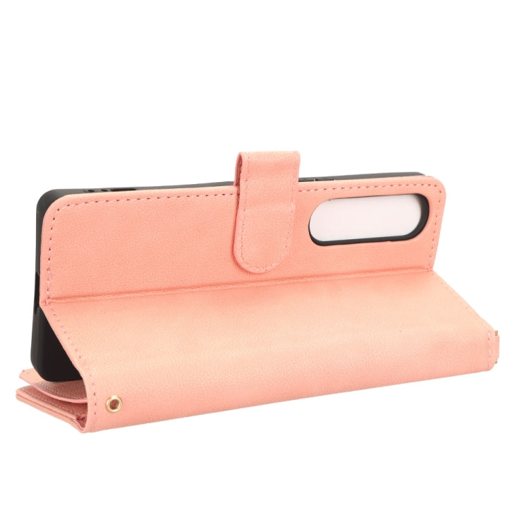 For Sony Xperia 1��� Litchi Texture Zipper Leather Phone Case(Pink) - free shipping - PMC TechLife - Order now!