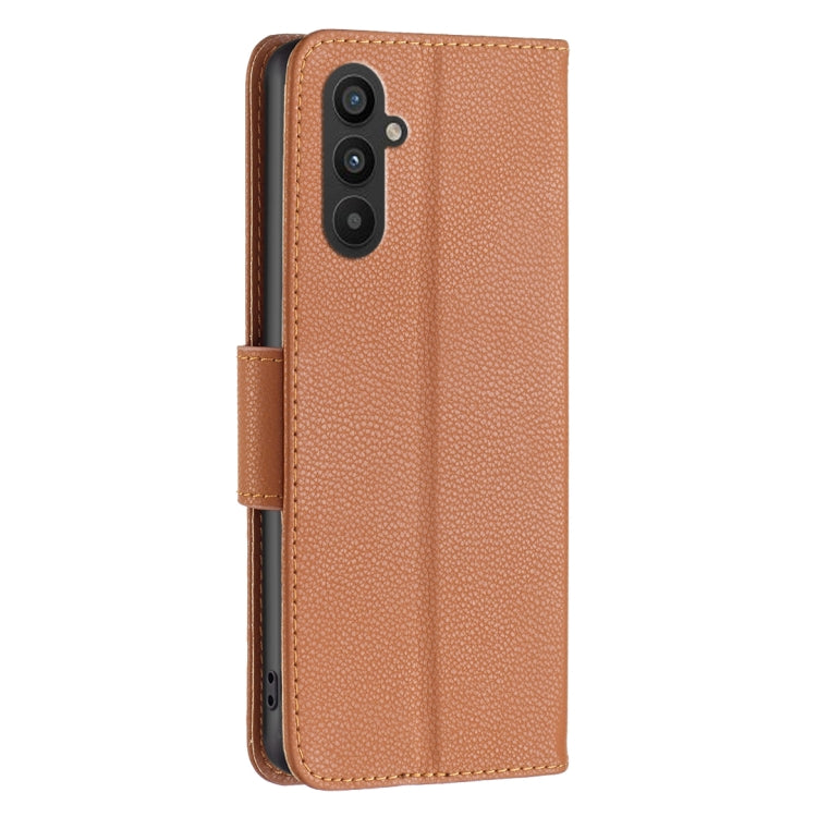 For Samsung Galaxy A25 5G Litchi Texture Pure Color Flip Leather Phone Case(Brown) - free shipping - PMC TechLife - Order now!
