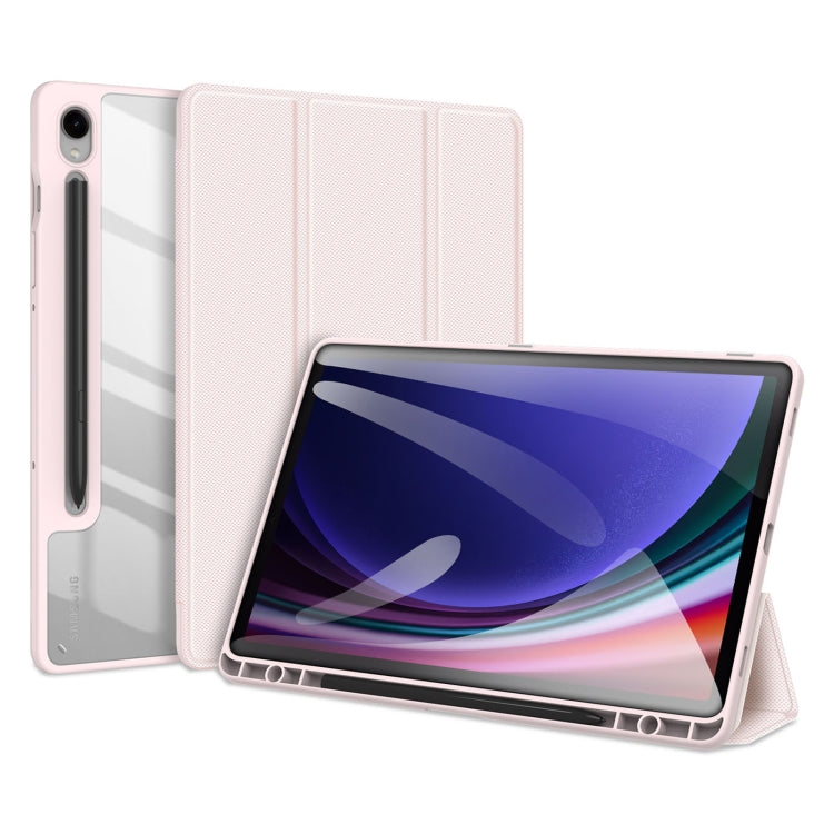 For Samsung Galaxy Tab S10 FE / S9 FE / S9 DUX DUCIS TOBY Series Antiskid Leather Tablet Case with Sleep / Wake-up Function(Pink) - free shipping - PMC TechLife - Order now!