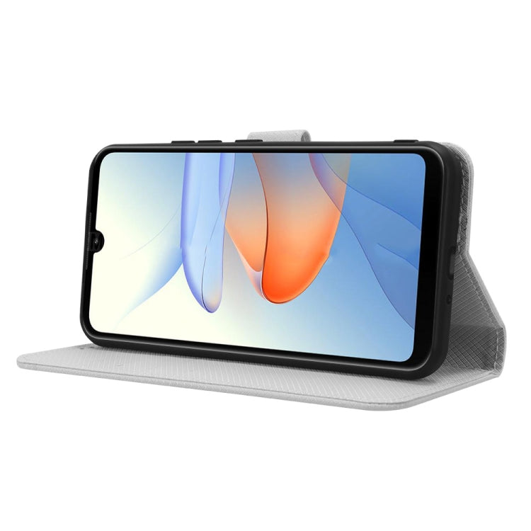 For ZTE Blade L220 Diamond Texture Leather Phone Case(White) - free shipping - PMC TechLife - Order now!