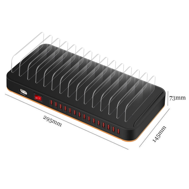WLX-815P 180W 15 Ports USB Fast Charging Dock Smart Charger with Holder, AU Plug - free shipping - PMC TechLife - Order now!