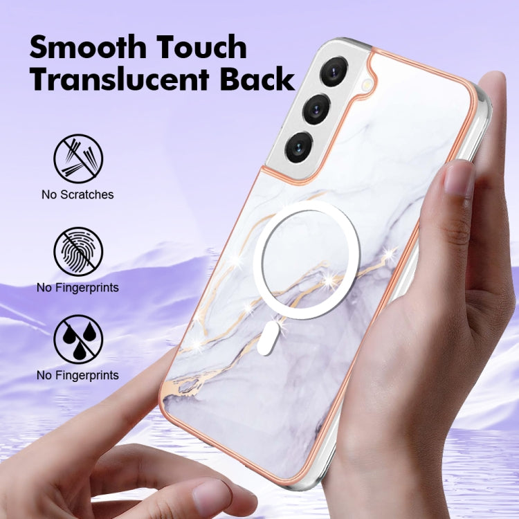 For Samsung Galaxy S23 5G Marble Pattern Dual-side IMD Magsafe TPU Phone Case(White 006) - Galaxy S23 5G Cases by PMC TechLife | Online Shopping South Africa | PMC TechLife