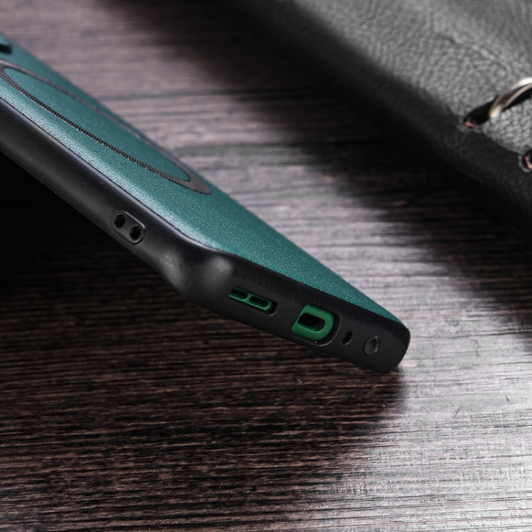 For Samsung Galaxy S23 FE 5G MagSafe Magnetic PU Phone Case(Green) - Galaxy S23 FE 5G Cases by PMC TechLife | Online Shopping South Africa | PMC TechLife