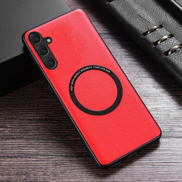 For Samsung Galaxy A35 MagSafe Magnetic PU Phone Case(Red) - free shipping - PMC TechLife - Order now!