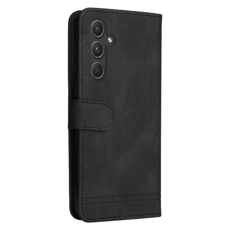 For Samsung Galaxy A55 Skin Feel Life Tree Metal Button Leather Phone Case(Black) - Galaxy Phone Cases by PMC TechLife | Online Shopping South Africa | PMC TechLife | Buy Now Pay Later Mobicred