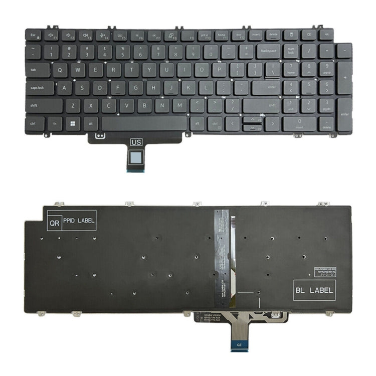 For Dell Latitude 5520 5521 Precision 3560 3561 US Version Backlight Laptop Keyboard(Black) - Dell Spare Parts by PMC TechLife | Online Shopping South Africa | PMC TechLife | Buy Now Pay Later Mobicred