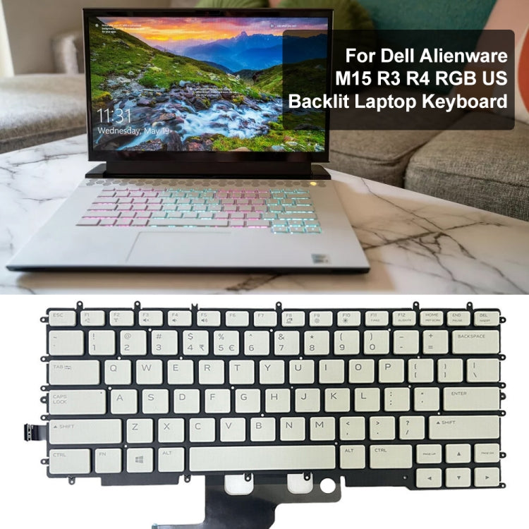 For Dell Alienware M15 / R3 / R4 US Version RGB Backlight Laptop Keyboard(YGFJK PK132VR2B01) - free shipping - PMC TechLife - Order now!