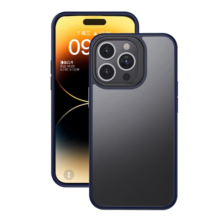 For iPhone 15 Pro Max Shield Frosted Skin Feel Phone Case(Blue) - iPhone 15 Pro Max Cases by PMC TechLife | Online Shopping South Africa | PMC TechLife | Buy Now Pay Later Mobicred