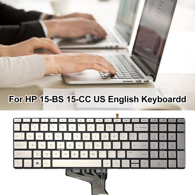 For HP 15-BS / 15-CC US Version Laptop Backlight Keyboard(Silver) - HP Spare Parts by PMC TechLife | Online Shopping South Africa | PMC TechLife