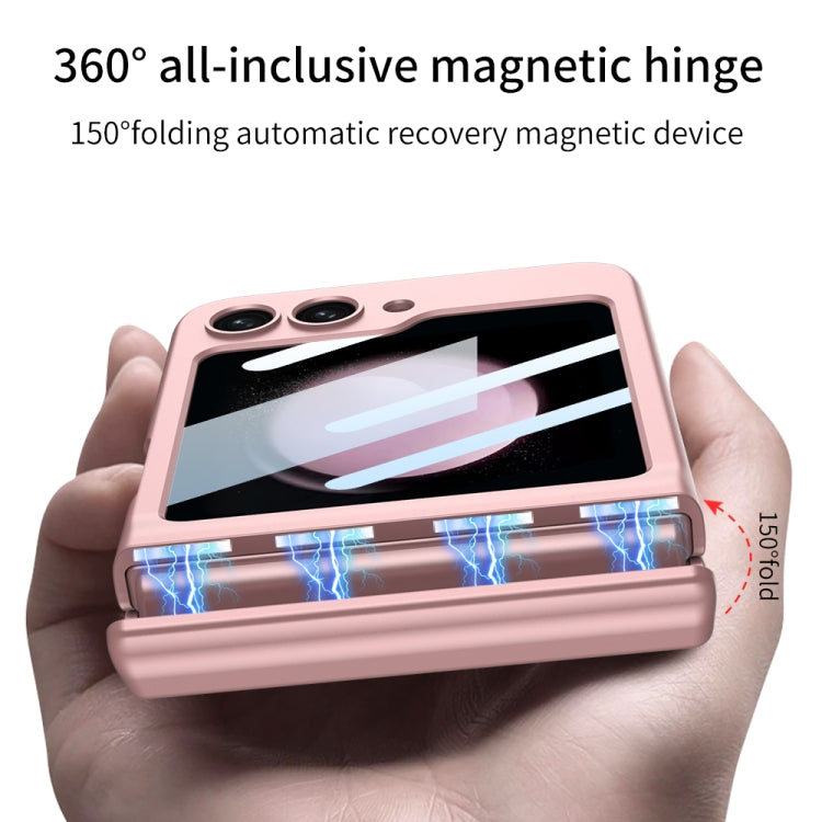 For Samsung Galaxy Z Flip5 GKK Integrated Magnetic Full Coverage Folding Phone Case(Pink) - Galaxy Z Flip5 Cases by GKK | Online Shopping South Africa | PMC TechLife | Buy Now Pay Later Mobicred