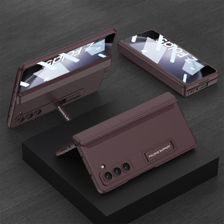 For Samsung Galaxy Z Fold5 GKK Integrated Magnetic Full Coverage Folding Phone Case(Wine Red) - Galaxy Z Fold5 Cases by GKK | Online Shopping South Africa | PMC TechLife | Buy Now Pay Later Mobicred