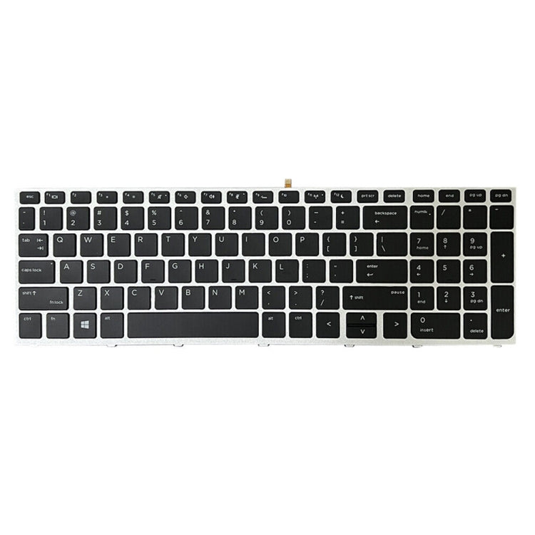 For HP ProBook 650 G4 Silver Frame US Version Laptop Backlight Keyboard - HP Spare Parts by PMC TechLife | Online Shopping South Africa | PMC TechLife | Buy Now Pay Later Mobicred