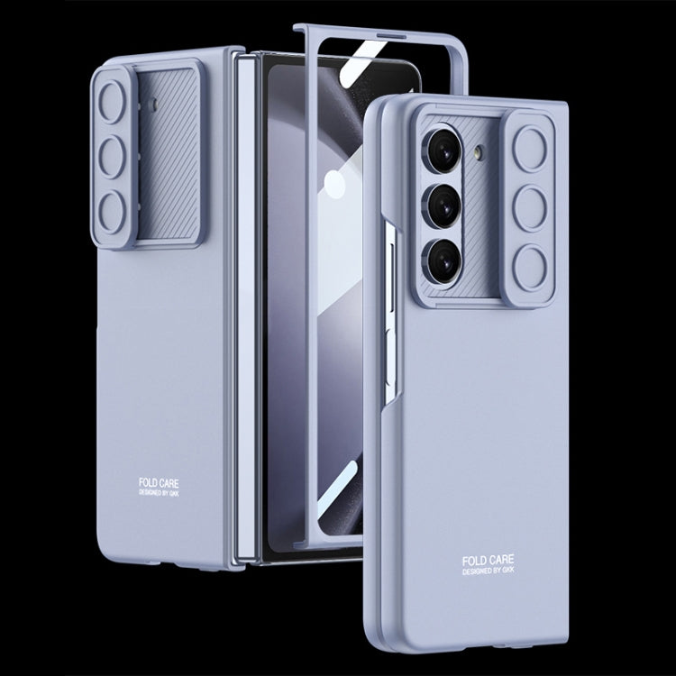 For Samsung Galaxy Z Fold5 GKK Integrated Ultra-thin Sliding Camshield Flip Phone Case(Light Blue) - free shipping - PMC TechLife - Order now!