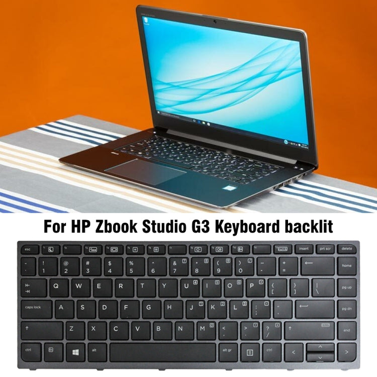 For HP Zbook Studio G3 Grey Frame US Version Laptop Backlight Keyboard - HP Spare Parts by PMC TechLife | Online Shopping South Africa | PMC TechLife