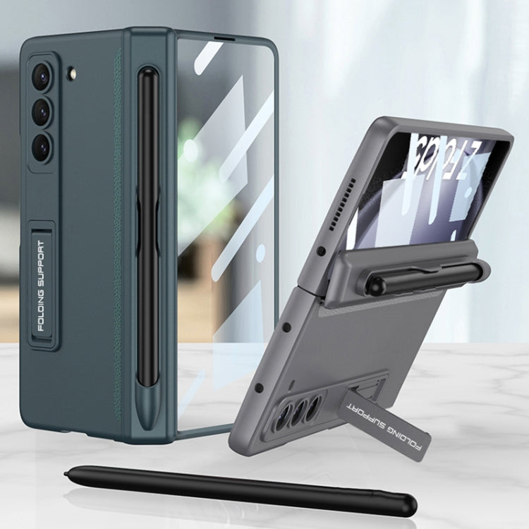For Samsung Galaxy Z Fold5 GKK Full Coverage Magnetic Fold Hinge Phone Case with Pen Slots(Grey) - free shipping - PMC TechLife - Order now!