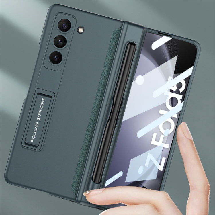 For Samsung Galaxy Z Fold5 GKK Full Coverage Magnetic Fold Hinge Phone Case with Pen Slots(Silver) - free shipping - PMC TechLife - Order now!