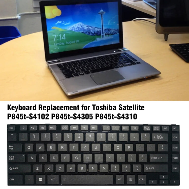 For TOSHIBA L840 / L800 Laptop Keyboard with Frame - Replacement Keyboards by PMC TechLife | Online Shopping South Africa | PMC TechLife