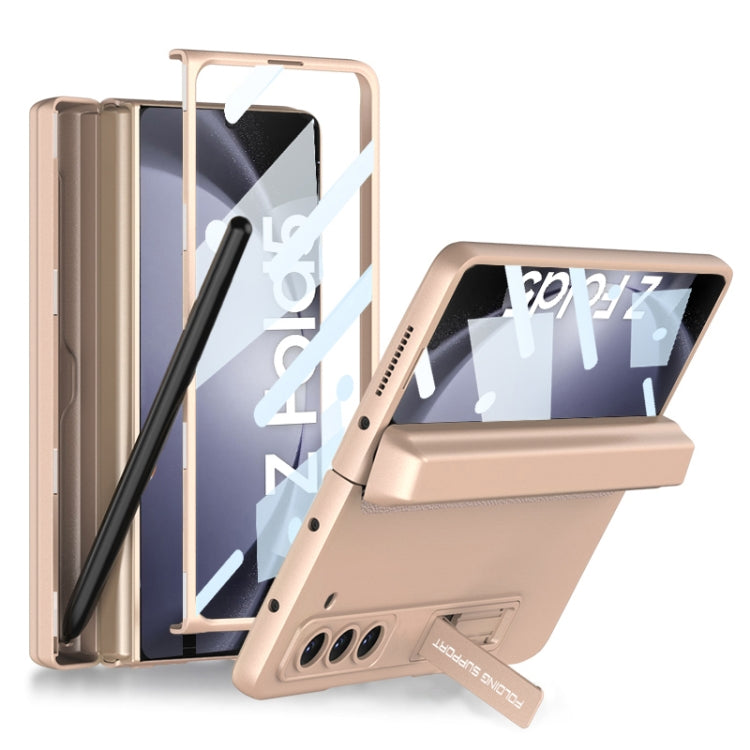 For Samsung Galaxy Z Fold5 GKK Magnetic Full Coverage Phone Flip Case with Pen Box(Gold) - Galaxy Z Fold5 Cases by GKK | Online Shopping South Africa | PMC TechLife | Buy Now Pay Later Mobicred