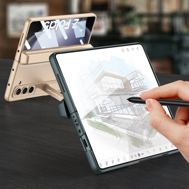 For Samsung Galaxy Z Fold5 GKK Magnetic Full Coverage Phone Flip Case with Pen Box(Grey) - Galaxy Z Fold5 Cases by GKK | Online Shopping South Africa | PMC TechLife | Buy Now Pay Later Mobicred