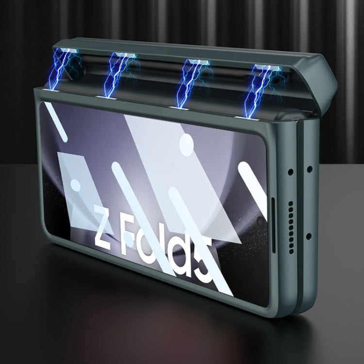 For Samsung Galaxy Z Fold5 GKK Integrated Magnetic Flip Plain Leather Phone Case with Pen Box(Green) - free shipping - PMC TechLife - Order now!