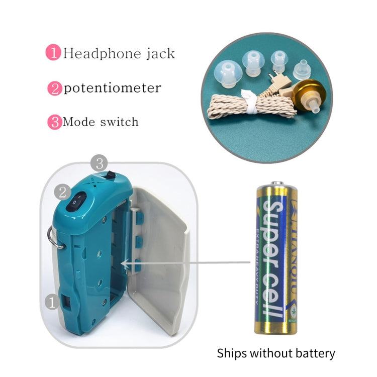 KAIXINWEI F-18 DC1.5V In-ear Hearing Aid Sound Amplifier(White) - Hearing Aids by PMC TechLife | Online Shopping South Africa | PMC TechLife