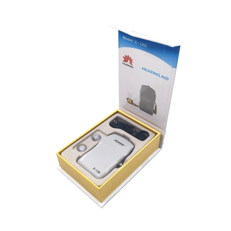 KAIXINWEI X136 DC1.5V In-ear Hearing Aid Sound Amplifier(Light Grey) - Hearing Aids by PMC TechLife | Online Shopping South Africa | PMC TechLife
