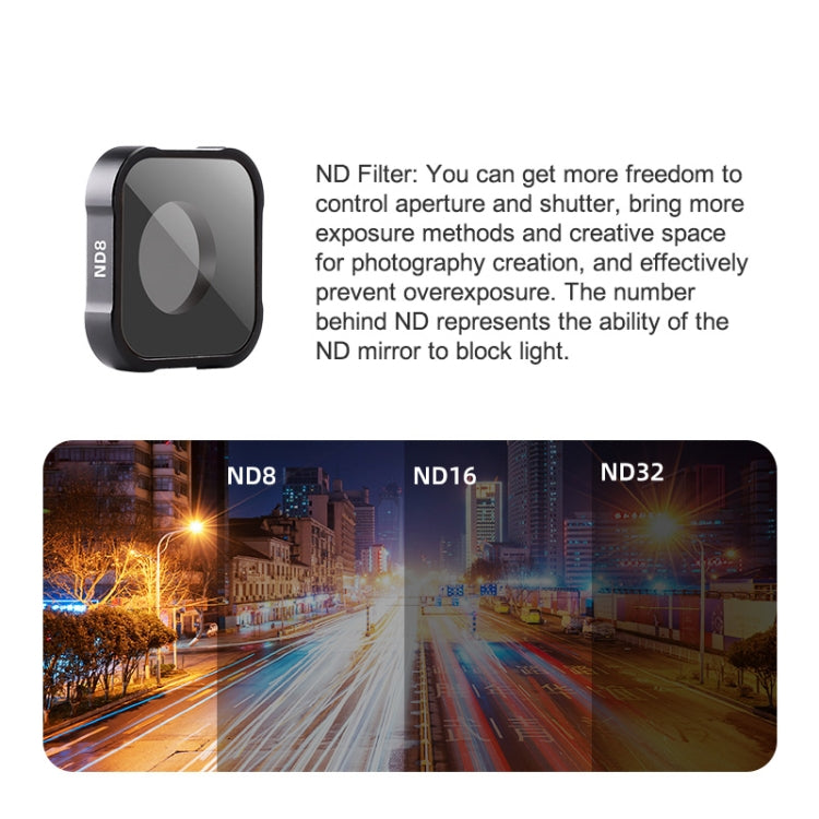 ND8 Filter Action Camera Lens Filter For GoPro Hero11 Black / Hero11 Black mini / HERO10 Black / HERO9 Black - Lens Filter by PMC TechLife | Online Shopping South Africa | PMC TechLife