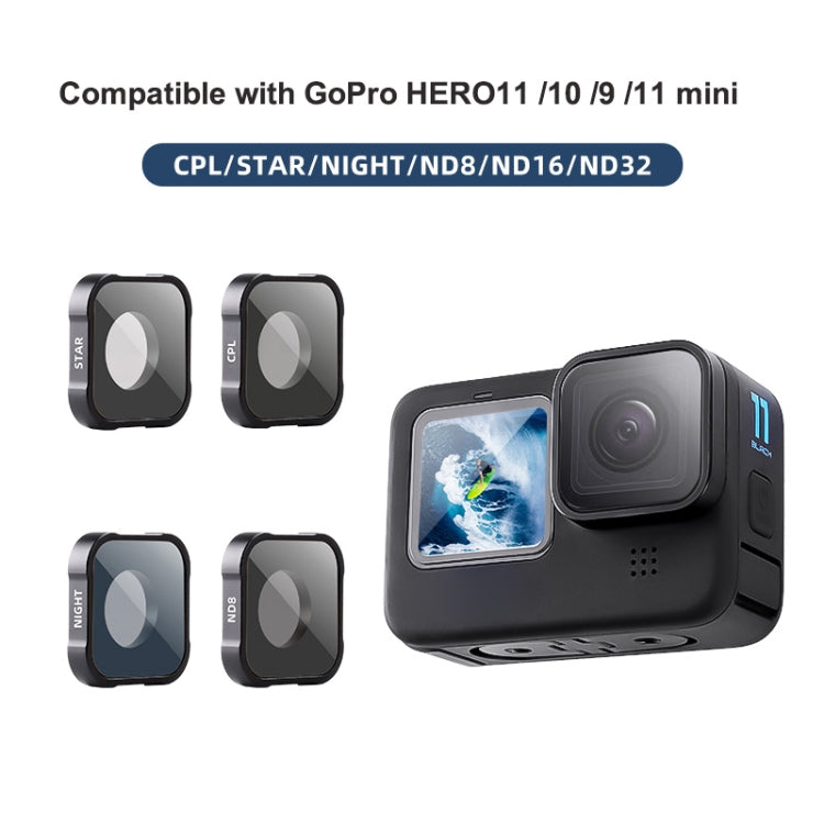 ND8 Filter Action Camera Lens Filter For GoPro Hero11 Black / Hero11 Black mini / HERO10 Black / HERO9 Black - Lens Filter by PMC TechLife | Online Shopping South Africa | PMC TechLife