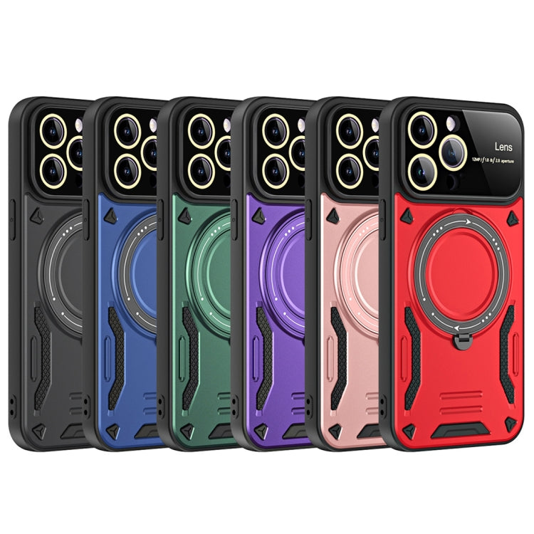 For iPhone 11 Large Window MagSafe Holder Phone Case(Rose Gold) - free shipping - PMC TechLife - Order now!