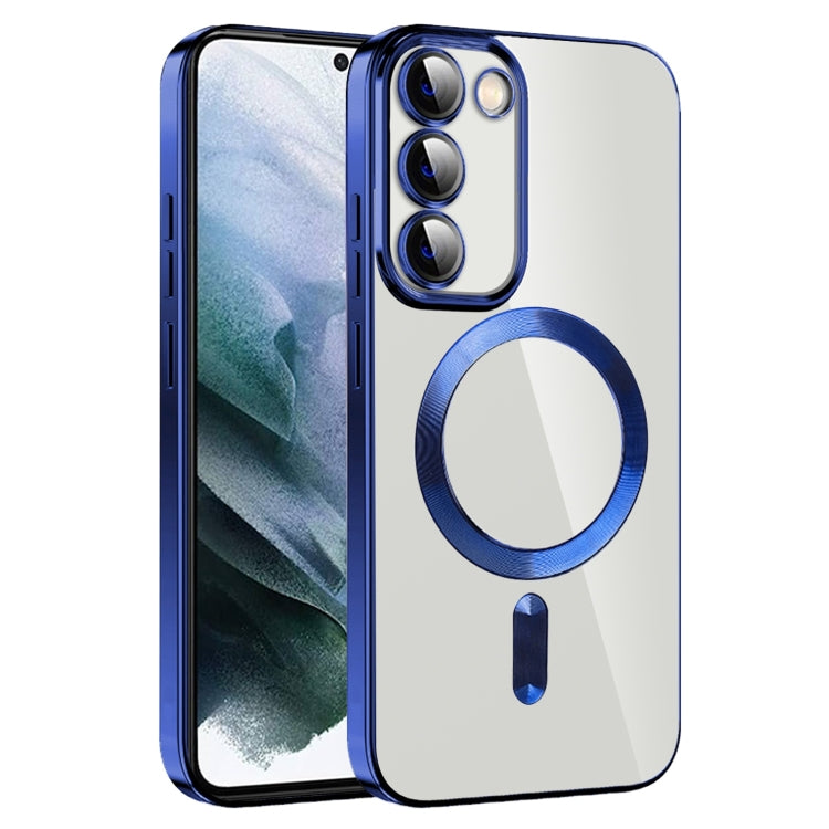 For Samsung Galaxy S21 5G CD Texture Plating TPU MagSafe Phone Case with Lens Film(Royal Blue) - Galaxy S21 5G Cases by PMC TechLife | Online Shopping South Africa | PMC TechLife
