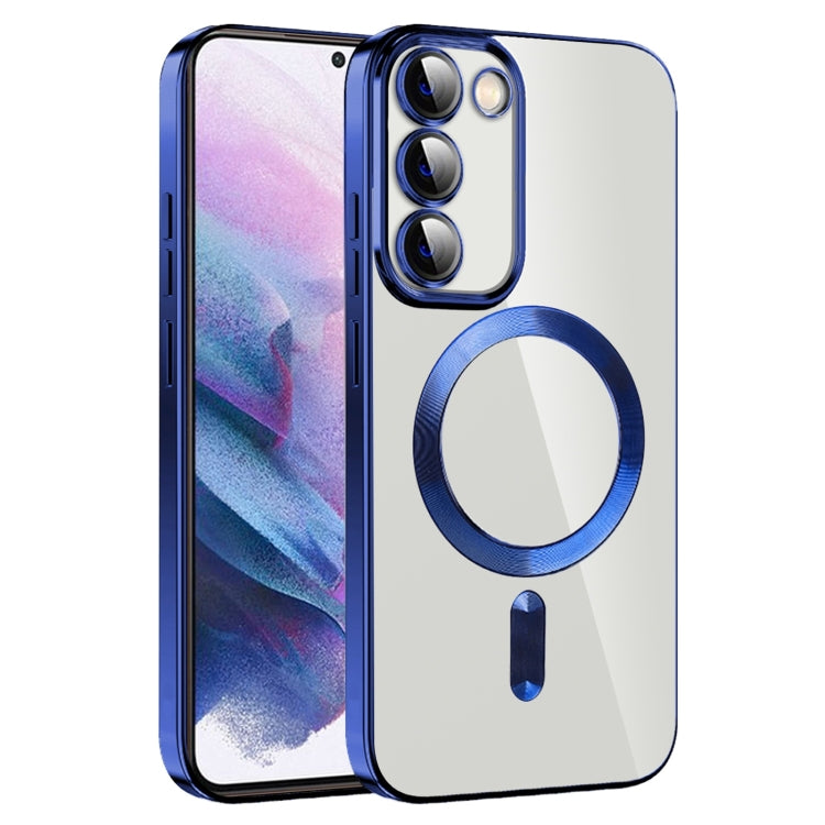 For Samsung Galaxy S21+ 5G CD Texture Plating TPU MagSafe Phone Case with Lens Film(Royal Blue) - Galaxy S21+ 5G Cases by PMC TechLife | Online Shopping South Africa | PMC TechLife